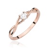 Pierścionek W0470 Diament 0,03ct różowe złoto