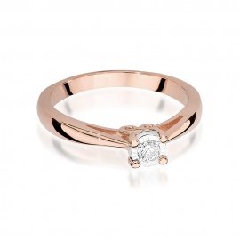 Pierścionek W0475 Diament 0,08ct różowe złoto