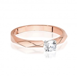 Pierścionek W0484 Diament 0,20ct różowe złoto