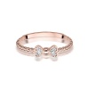 Pierścionek W0523 z diamentami różowe złoto