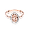 Pierścionek W0570 z diamentami różowe złoto