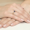 Pierścionek W0010 Szafir 0,50ct żółte złoto