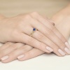 Pierścionek W0074 Szafir 0,50ct żółte złoto