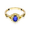 Pierścionek W0182 Szafir 0,70ct żółte złoto