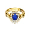 Pierścionek W0182 Szafir 0,90ct żółte złoto
