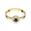 Pierścionek W0238 Szafir 0,15ct żółte złoto