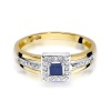 Pierścionek W0271 Szafir 0,20ct żółte złoto