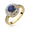 Pierścionek W0274 Szafir 1,00ct żółte złoto