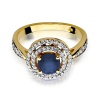 Pierścionek W0274 Szafir 1,00ct żółte złoto