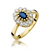 Pierścionek W0354 Szafir 0,70ct żółte złoto