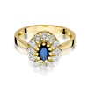Pierścionek W0354 Szafir 0,70ct żółte złoto