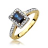 Pierścionek W0422 Szafir 0,60ct żółte złoto