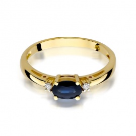 Pierścionek W0006 Szafir 0,70ct żółte złoto