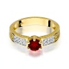 Pierścionek W0075 Rubin 0,60ct żółte złoto
