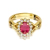 Pierścionek W0182 Rubin 1,00ct żółte złoto