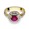 Pierścionek W0274 Rubin 1,20ct żółte złoto