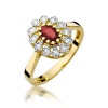 Pierścionek W0354 Rubin 0,60ct żółte złoto