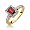 Pierścionek W0422 Rubin 0,80ct żółte złoto