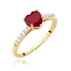 Pierścionek W0486 Rubin 1,10ct żółte złoto