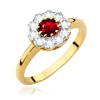 Pierścionek W0529 Rubin 0,60ct żółte złoto