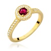 Pierścionek W0559 Rubin 0,30ct żółte złoto