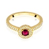 Pierścionek W0559 Rubin 0,30ct żółte złoto
