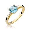 Pierścionek W0003 Topaz Swiss 1,10ct żółte złoto
