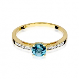 Pierścionek W0066 Topaz Swiss 0,50ct żółte złoto