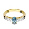 Pierścionek W0067 Topaz Swiss 0,50ct żółte złoto