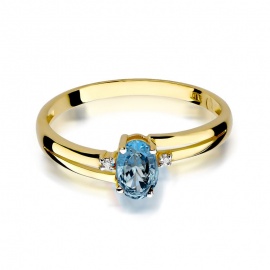 Pierścionek W0068 Topaz Swiss 0,50ct żółte złoto