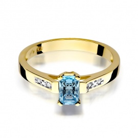 Pierścionek W0078 Topaz Swiss 0,65ct żółte złoto