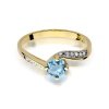 Pierścionek W0084 Topaz Swiss 0,50ct żółte złoto