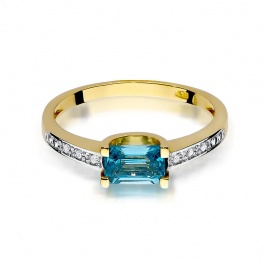 Pierścionek W0105 Topaz Swiss 0,65ct żółte złoto