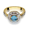Pierścionek W0274 Topaz Swiss 0,80ct żółte złoto