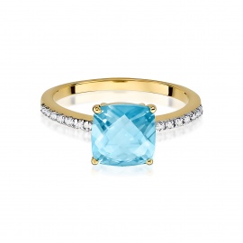 Pierścionek W0511 Topaz Swiss 2,00ct żółte złoto