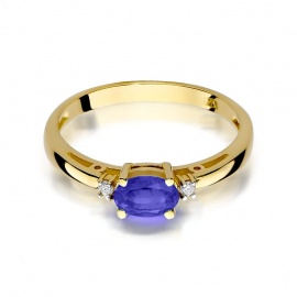 Pierścionek W0006 Tanzanit 0,40ct żółte złoto