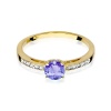 Pierścionek W0066 Tanzanit 0,50ct żółte złoto