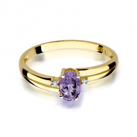 Pierścionek W0068 Tanzanit 0,40ct żółte złoto