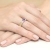 Pierścionek W0075 Tanzanit 0,50ct żółte złoto