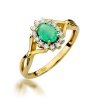 Pierścionek W0182 Szmaragd 0,40ct żółte złoto