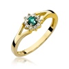 Pierścionek W0185 Szmaragd 0,15ct żółte złoto