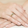 Pierścionek W0185 Szmaragd 0,15ct żółte złoto