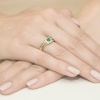 Pierścionek W0271 Szmaragd 0,15ct żółte złoto