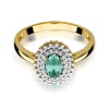 Pierścionek W0303 Szmaragd 0,40ct żółte złoto