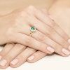Pierścionek W0304 Szmaragd 0,40ct żółte złoto