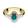 Pierścionek W0312 Szmaragd 0,40ct żółte złoto