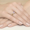 Pierścionek W0014 Ametyst 0,50ct żółte złoto