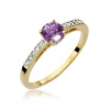 Pierścionek W0066 Ametyst 0,50ct żółte złoto