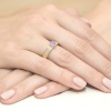 Pierścionek W0075 Ametyst 0,50ct żółte złoto