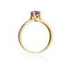 Pierścionek W0106 Ametyst 0,50ct żółte złoto